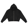 Fleece Zip-Up Boxy Hoodie
